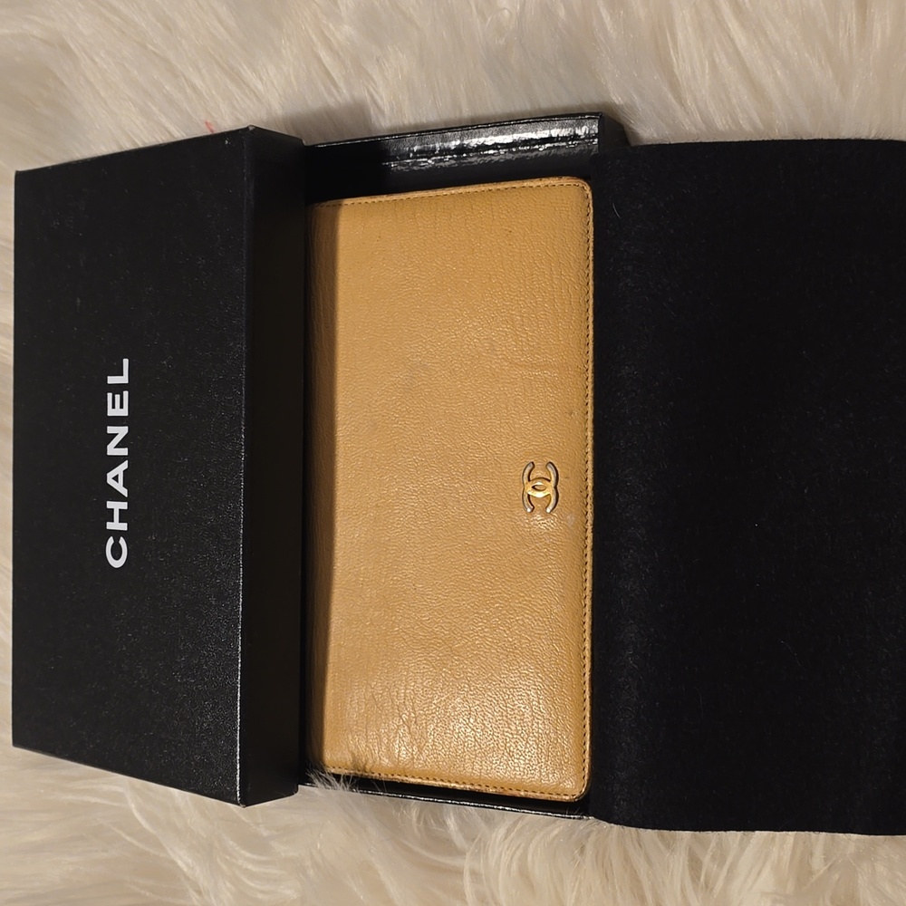 Chanel Tan Leather Wallet